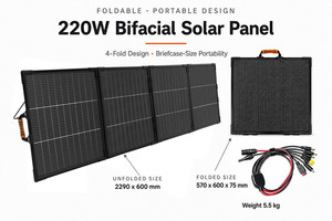 <span class=keywords><strong>Panneau</strong></span> <span class=keywords><strong>solaire</strong></span> bifacial pliable 200W 220W, couverture <span class=keywords><strong>solaire</strong></span> portable ETFE étanche haute efficacité pour la charge de <span class=keywords><strong>camping</strong></span>-cars - Product Image 5
