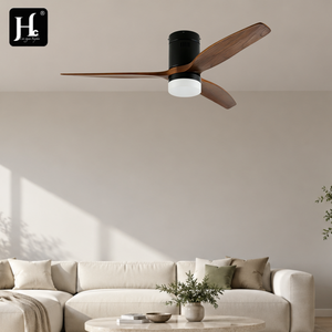 Ventilateur de plafond en bois à 3 pales, moderne, télécommande, réversible, moteur DC à économie d'énergie, 52 pouces, 3000-6000K, pour chambre/salon - Product Image 1