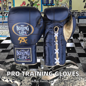 Gants de boxe No Boxing No Life, haute qualité, personnalisés, respirants, unisexes, entraînement professionnel, cuir de vache véritable, arts martiaux - Product Image 2