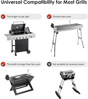 Kit de Asador Giratorio SEB, Asador Giratorio Automático Universal para Barbacoa, 2 x 4 Horquillas para Jardín y Exteriores