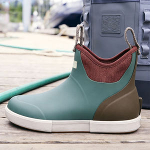 Chaussures <span class=keywords><strong>de</strong></span> pont imperméables à la cheville, <span class=keywords><strong>bottes</strong></span> <span class=keywords><strong>de</strong></span> <span class=keywords><strong>pluie</strong></span> en caoutchouc, antidérapantes, pour la pêche en plein air, le jardinage, la navigation <span class=keywords><strong>de</strong></span> plaisance, le camping - Product Image 1