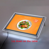 Boîte à lumière LED en acrylique pour restaurant, affichage publicitaire drôle, panneau de menu, présentoir