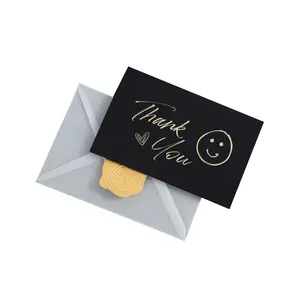 OPET-Mini tarjetas de felicitación con letras de agradecimiento para negocios pequeños, 100 unidades