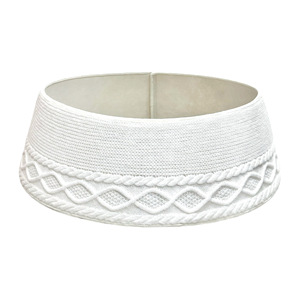 Ornements de Noël et jupe de sapin de Noël tricotée blanche pour la décoration de la maison en période des fêtes - Product Image 5