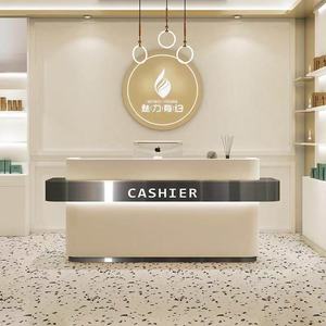 Beauty Parlor Cashier Clothing Store Medical Beauty Stainless Steel <b>Small</b> bar <b>Table</b> Lights Luxury Company Front <b>Desk</b> - Product Image 6
