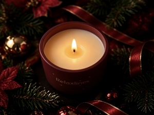 <span class=keywords><strong>Bougie</strong></span> d'aromathérapie parfumée Relaxlines faite à la main, multi-cires, personnalisable, dans un pot en céramique rouge avec boîte cadeau pour la décoration de la maison en période de fêtes - Product Image 2