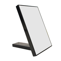 BL OEM 2 en 1 Table pliante de luxe en PE à finition brillante Miroir de maquillage à main à une seule face Miroir de maquillage pour le visage