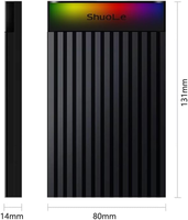 Vente en gros de boîtier de disque dur RGB Light 2.5 pouces HDD SSD SATA III vers USB 3.1 Type C boîtier de disque dur externe pour PC portable