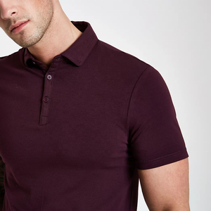 T-shirt polo personnalisé pour hommes avec boutons Nouveau style solide de golf pour polo - Product Image 2