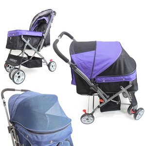 Passeggino <span class=keywords><strong>per</strong></span> Animali Domestici, Trasportino <span class=keywords><strong>per</strong></span> Gatti a 4 Ruote, Trolley Pieghevole <span class=keywords><strong>per</strong></span> <span class=keywords><strong>Cani</strong></span> e Gatti, Carrello Traspirante <span class=keywords><strong>per</strong></span> Passeggiate e Relax - Product Image 4