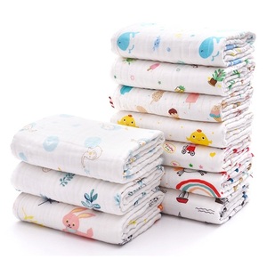 Dropshipping Muslin bebek kundak battaniye bambu 6 katmanlı bebek bambu Muslin battaniye