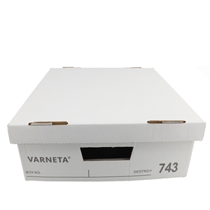 Large capacity firm reusable file storage box with lift off lid