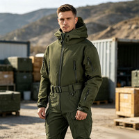 Ensemble veste et pantalon tactique Softshell camouflage coupe-vent chaud avec capuche pour homme – Idéal pour la randonnée et les activités de plein air