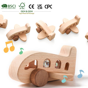 Giocattolo Educativo Montessori per Bambini, Aeroplano in <span class=keywords><strong>Legno</strong></span> Fatto a Mano Intelligente, Modello DIY per 2-4 Anni, Sonaglio per Neonati con Certificazione CPC CE - Product Image 1