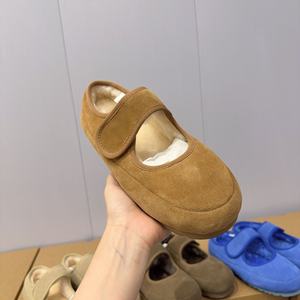 Marque hiver chaud Mary Jane chaussures pour femmes Style classique auto-adhésif bouton chaussure semelles souples confortable en peluche chaussures décontractées - Product Image 5