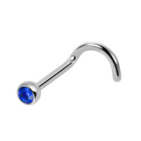 Vis pour le nez en acier inoxydable, bijoux en acier inoxydable CZ, Piercing pour le corps, 1 unité