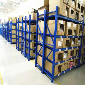 Étagère d'entrepôt en acier léger à 4 niveaux, réglable, pour stockage industriel, capacité de 300 kg, sans boulons - Product Image 5