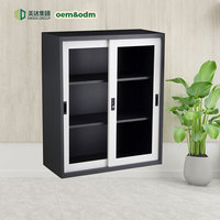Archivador Moderno Plegable y Convertible de Acero Reforzado con Doble Puerta, Cerradura con Llave y Dos Cajones para Oficina Comercial u Hogar
