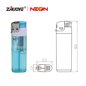 Briquet à gaz butane rechargeable avec design 3D Zodiaque long et fin, torche métallique coupe-vent pour fumer en extérieur - Product Image 6
