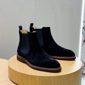 Botas <span class=keywords><strong>Chelsea</strong></span> de Cuero Vacuno de Alta Calidad, Originales de Italia, para <span class=keywords><strong>Caballero</strong></span>, Formales, de Oficina, con Suela Gruesa y Cómodas - Product Image 4