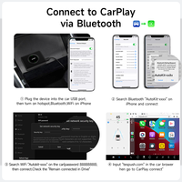 Carlinkit, Adaptador de Carplay con Cable a Inalámbrico, Hicar HDMI USB MMB 2.4G 5G Wifi, Conexión Rápida, Ai More Android Box para Tesla Modelo 3 X Y S
