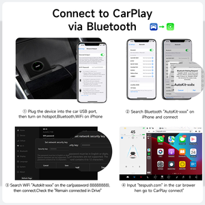 Carlinkit Câblé vers sans fil Carplay Hicar Hdmi USB Mmb 2.4G 5G Wifi Liaisons rapides Ai Plus Boîte Android pour Tesla Model 3 X Y S - Product Image 5