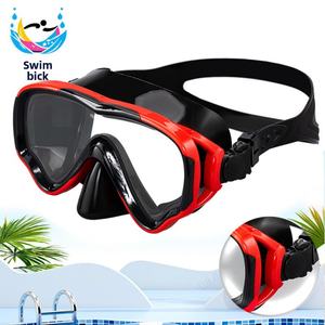Masque de plongée en silicone entièrement sec pour hommes et femmes, anti-buée, lunettes de plongée pour adultes, équipement de natation en plein air - Product Image 2