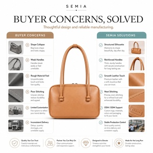 Borsa a Spalla da Donna in Vera Pelle SEMIA Cowhine con Due Cinghie, Chiusura a Cerniera, Impermeabile, Grande Capacità, Casual e alla Moda - Product Image 2