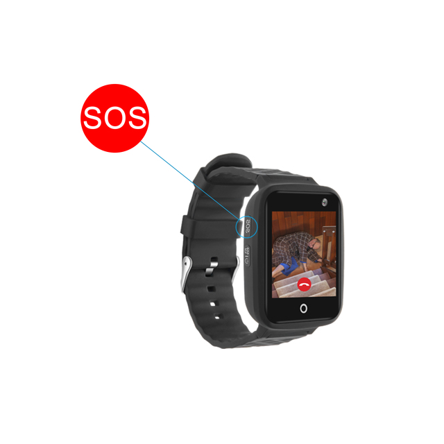 4G GPS Smart Watch with Video Call Feature for Elderly People Waterproof IP67 Made of Plastic