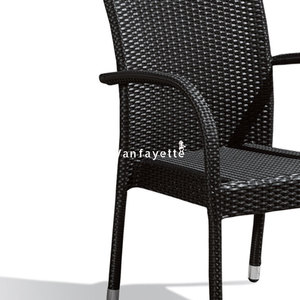 Sedie da <span class=keywords><strong>giardino</strong></span> in Rattan con retro incrociato - Product Image 2