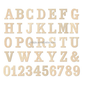 Lettere di <span class=keywords><strong>legno</strong></span> personalizzate per decorazione da parete lettere in <span class=keywords><strong>legno</strong></span> non finite in bianco per la decorazione della parete di casa fai da te pittura artigianato - Product Image 2