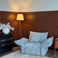 Canapé en tissu ultra-doux de style nordique, fauteuil décontracté, compact et confortable, chaise longue sur pied, meubles de salon