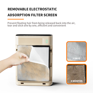 جهاز تنقية هواء محمول للبيع بالجملة جهاز تنقية هواء ذكي للمنزل مزود بتقنية Wifi H13 H14 Hepa لغرف المكاتب والفنادق والحيوانات الأليفة - Product Image 2