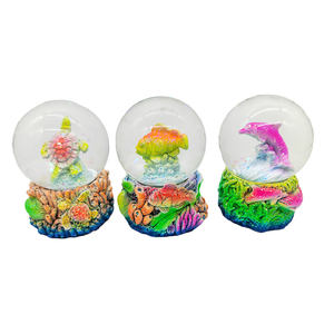 Bola de Agua de Resina Personalizada al por Mayor, Decoración de <span class=keywords><strong>Mesa</strong></span> de Cristal, Recuerdos, Regalo, Artesanía Animal, Globo de Nieve de <span class=keywords><strong>Playa</strong></span>, Bahamas, Fiji, Maldivas, Bali - Product Image 2