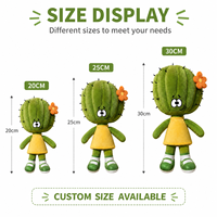 Peluche personnalisée en forme de cactus, jouets en peluche rembourrés de coton PP, fabrication directe d'usine OEM/ODM, fabricant de jouets en peluche