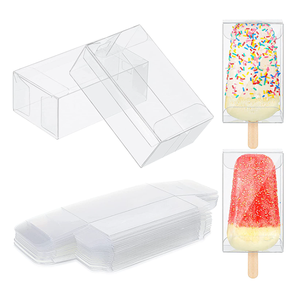 Wholesale PET Transparent Clear Ice Cream Cakesicle Box Cakesicle Packaging