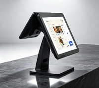 Point de vente de 15 pouces Terminal POS Restaurant Tout en une machine POS tactile