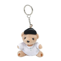 Porte-clés en peluche ours en coton PP, personnalisable, mignon et mini, en fourrure d'ours, vente chaude