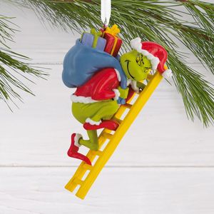 Ornement <span class=keywords><strong>de</strong></span> Noël suspendu en résine en forme d'échelle <span class=keywords><strong>de</strong></span> Dr. Seuss, style <span class=keywords><strong>classique</strong></span>, cadeau sur le thème du <span class=keywords><strong>film</strong></span> - Product Image 2