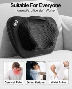 Oreiller de massage Shiatsu portable <span class=keywords><strong>Darius</strong></span> avec fonction de chauffage, pétrissage profond du cou et des épaules, soulagement du stress, contrôle de la durée, pour le bureau et la maison - Product Image 6