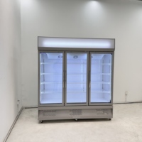 Refroidisseur d'affichage commercial de marque personnalisée Réfrigérateur vertical avec vitrine en verre transparent Unité de refroidissement