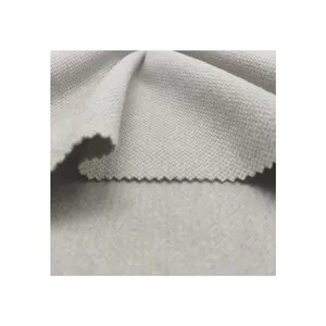 중국 공장 코트 정장 재킷 의류를위한 이중 솔질 폴리 니트 트 의지 직물 헤링본 니트 직물