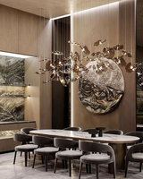 Ensemble table et chaises de salle à manger longues en marbre, style luxe moderne et futuriste