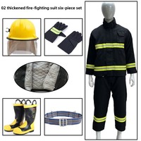 Tenue de pompier 100 % coton, résistante à la chaleur, vêtement de protection pour la lutte contre les incendies en zone forestière et les opérations de sauvetage d'urgence, style deux pièces