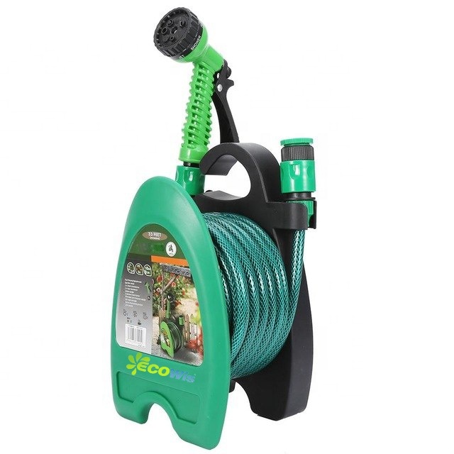 Garden Hose Reel Cart with Holder set, Wall mounted Garden Hose Hanger