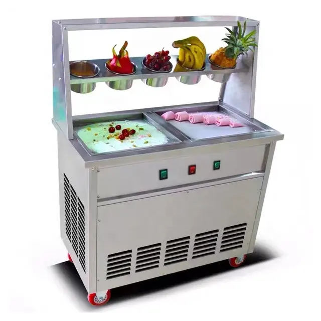 Hot selling professional design Good Quality flat pan ice cream roll machines fried ice cream machinery