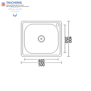 Évier de cuisine rectangulaire encastré <span class=keywords><strong>à</strong></span> cuve unique 500x400mm avec accessoires et finition satinée - Product Image 2