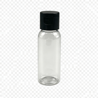 Flacon souple transparent en PET de 30 ml (1 oz) avec bouchon à clapet pour emballage cosmétique, lavage des mains, hydratant