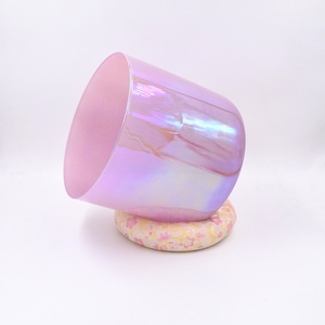 Cuenco de Cristal Rosa de 8 Pulgadas con Fuerte Vibración, Sonido Claro, Cuencos de Cristal para Sanación, Instrumento de Sanación con Sonido de Cuarzo para Terapia - Product Image 3