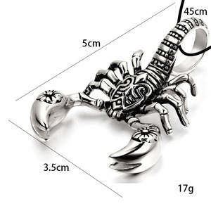 Collier tendance pour homme, personnalisé, style <span class=keywords><strong>rock</strong></span> punk, pendentif <span class=keywords><strong>scorpion</strong></span>, accessoires de cou rétro pour homme, hip hop - Product Image 6